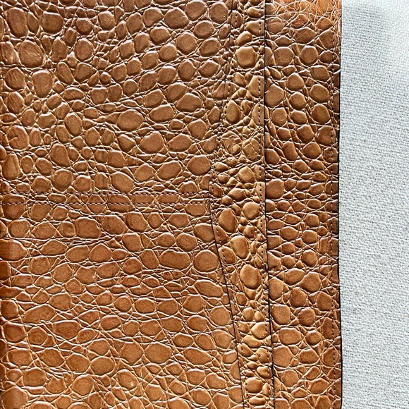 Vintage John Weitz Genuine Leather Alligator Embossed Shoulder Bag - Picture 4 of 5